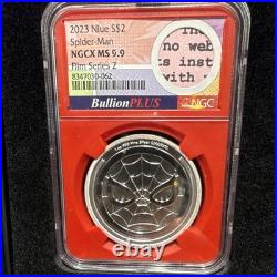 Bullion Plus Film Series 2 Niue 2023 $2 Spider-Man 1 oz. 999 Silver NGCX MS 9.9