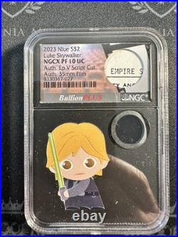 Bullion Plus Star Wars Niue 2023 Luke NGCX PF10 1 oz Silver Rebel Prop Film