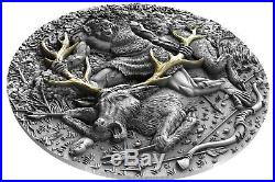 CERYNEIAN HIND Twelve Labours of Hercules 2 Oz Silver Coin Niue 2020