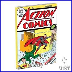 COMIX Superman Action Comics #7 1 Oz Silver Coin $2 Niue 2024