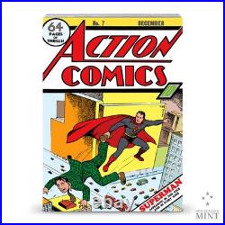 COMIX Superman Action Comics #7 1 Oz Silver Coin $2 Niue 2024