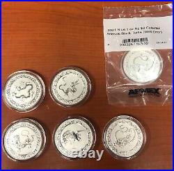 COMPLETE SET With ERROR COIN! 1 oz. 999 Silver Niue CELESTIAL ANIMALS! Mintage 10K