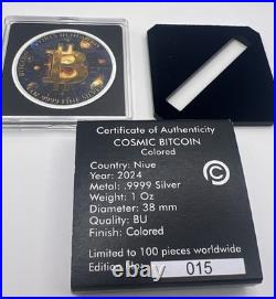 COSMIC BITCOIN 1 Oz Silver Coin 2$ Niue 2024 COSMIC BITCOIN 1 Oz Silver Coin 2$ Niue 2024