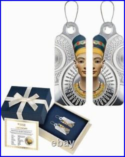 Cameroon 2018 Egyptian Queen Nefertiti Earrings 200 Francs Silver Coin