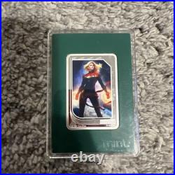Captain Marvel 2023 Mint Trading Card $2 Niue 999 Silver 1 oz Colored Coin K870