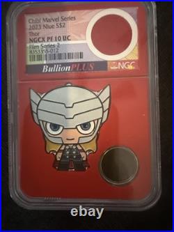 Chibi Marvel series THOR 2023 Niue S$2 NGCX PF 10 UC Film Series 2 Bullion Plus