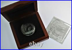 Copernicus Moon Crater 1 oz Antique finish Lunar Meteorite NWA 8609 Silver Coin
