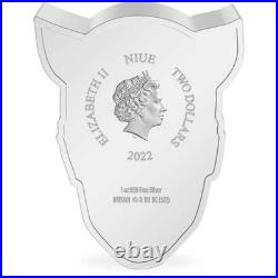 DC Faces of Gotham Catwoman Fine Silver Proof 2022 Niue COA SKUOPC14