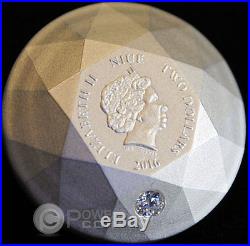 DIAMOND 3D Shape Silver Coin 2$ Niue 2016