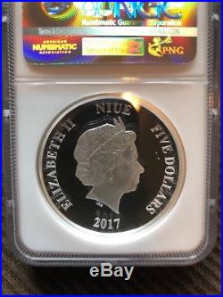 Darth Vader High-Relief, 2 oz Silver Coin 2017 NIUE Star Wars Series, NGC PF70