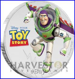 Disney Pixar Toy Story Buzz Lightyear 1 Oz. Silver Coin Ogp & Coa 2nd