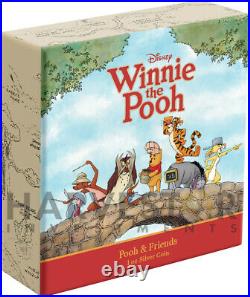 Disney Winnie The Pooh Series Pooh & Friends 1 Oz. Silver Coin Ogp Coa