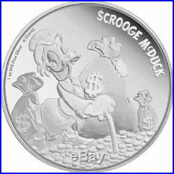 Disney's Scrooge McDuck $2 NIUE 1 oz Silver Coin. 999 Fine Pure Ag Silver