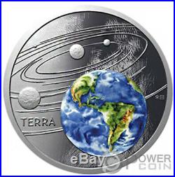 EARTH Solar System 1 Oz Silver Coin 1$ Niue 2019