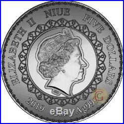 ELEPHANT Mandala Collection 2 Oz Silver Coin 5$ Niue 2019