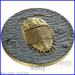 EVOLUTION OF EARTH TRILOBITES 2016 2 oz Pure Silver High Relief Coin NIUE