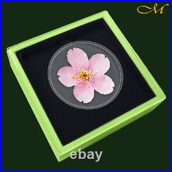 Enchanting Cherry Blossom 2021 1oz Ag. 999 Silver Niue NEW IN PRESENTATION BOX