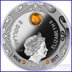 FALCON OF TUTANKHAMUN Horus Amber 2 Oz Silver Coin 2$ Niue 2017