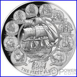 FIRST FLEET 230th Anniversary 2 Oz Silver Coin 5$ Niue 2018