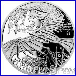 FLYING MACHINE 500th Anniversary Leonardo Da Vinci 1 Oz Silver Coin 1$ Niue 2019
