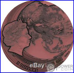 FUKANG World of Meteorites Copper Plating 2 Oz Silver Coin 5$ Niue 2018
