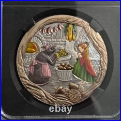 Fairytale 2026LMK Niue S$1 Thumbelina NGC MS 70 Antiqued 1 oz. 999 Fine Silver