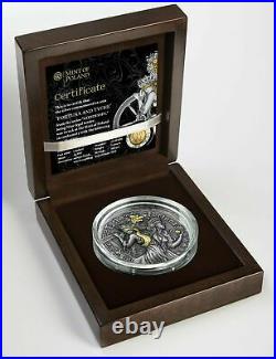 Fortuna and Tyche Goddesses 2021 NIUE 2oz Antique finish Silver Coin 5$