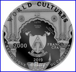GANESHA 2019 2 oz 2000 Francs Ultra High Relief Black Proof Silver Coin NIUE