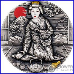 GEISHA Japanese Culture 2 Oz Silver Coin 2$ Niue 2019