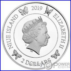 GOOD LUCK Butterfly 1 Oz Silver Coin 2$ Niue 2019