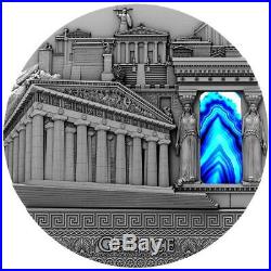 GREECE Imperial Art Mineral 2 Oz Silver Coin 2$ Niue 2018