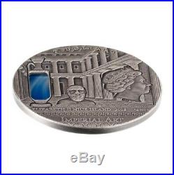 GREEK Imperial Art Citrine Crystal 2 Oz Silver Coin 2018 Niue