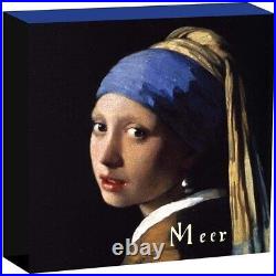 Girl with a Pearl Earring Treasures of Painting 1 oz Silver Coin 1$ Niue 2022