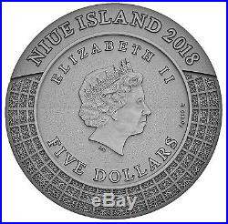 HADES-GODS OF OLYMPUS 2oz silver coin Niue 2018 Ultra High Relief Rose Gold Gild