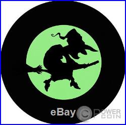 HALLOWEEN WITCH Glow In The Dark 1 oz Silver Coin 2$ Niue 2015