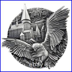 HEDWIG Harry Potter 5 Oz Silver Coin $5 2023 Cook Islands 499 Made
