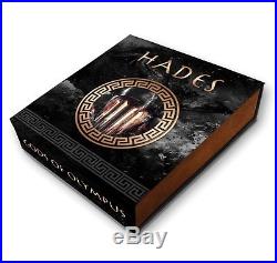 Hades Gods of Olympus $5 2oz Relief Rose Gold Plated Pure Silver Coin Niue 2018