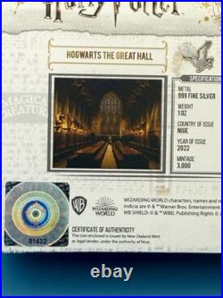 Hogwarts The Great Hall 1 Oz. 999 Silver Niue 2022 Mintage 3000