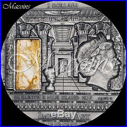 Imperial Art Egypt 2015 Niue 2 Oz 999 Silver Coin With Citrine Window Inset