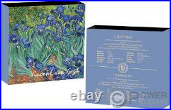 IRISES Vincent Van Gogh Treasures of World 1 Oz Silver Coin 1$ Niue 2021