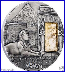 Imperial Art EGYPT 2 Oz Silver Coin Citrine Crystal $2 dollar Niue Island 2015