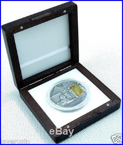 Imperial Art EGYPT 2 Oz Silver Coin Citrine Crystal $2 dollar Niue Island 2015