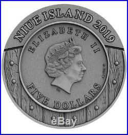 In Hand 2019 Niue Island 5$ Woman Warrior Amazons 2 oz Silver Coin Box COA Ebux