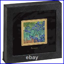 Irises 170th Anniversary of Vincent Van Gogh 2 oz Proof Silver Coin 2$ Niue 2023