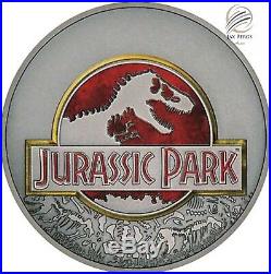 Jurassic Park 25th Anniversary 1 Oz Silver Coin 2$ Niue 2018