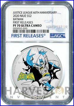 Justice League 60th Anniversary Batman Silver Coin Ngc Pf70 First Release