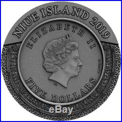 KALACHAKRA MANDALA 2 Oz Silver Ultra High relief Coin $5 Niue 2019