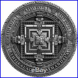 KALACHAKRA MANDALA ANCIENT CALENDARS 2019 2 oz Pure Silver UHR Coin NIUE