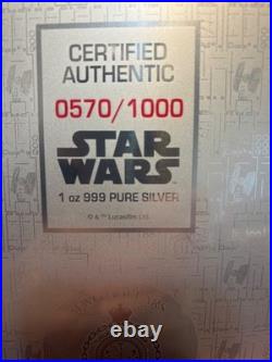 LUKE SKYWALKER LIGHTSABER Star Wars Blueprint 1 Oz Silver Foil 2$ Niue 2025 LUKE SKYWALKER LIGHTSABER Star Wars Blueprint 1 Oz Silver Foil 2$ Niue 2025