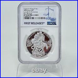 Legend of King Arthur 2021 Niue S$1 Lancelot & Guinevere First Releases NGC PF70